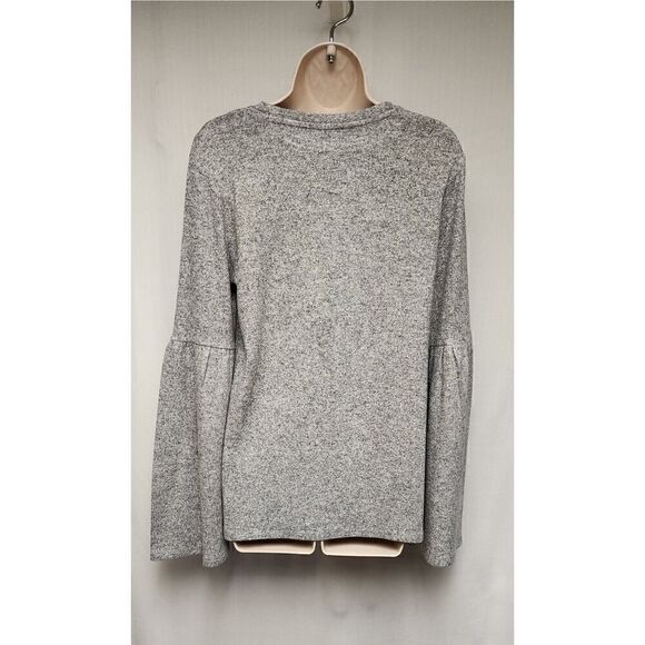 Zara Trafaluc Pullover Sweater Women’s Size Small Grey Long Bell Sleeves Medium - Picture 5 of 6